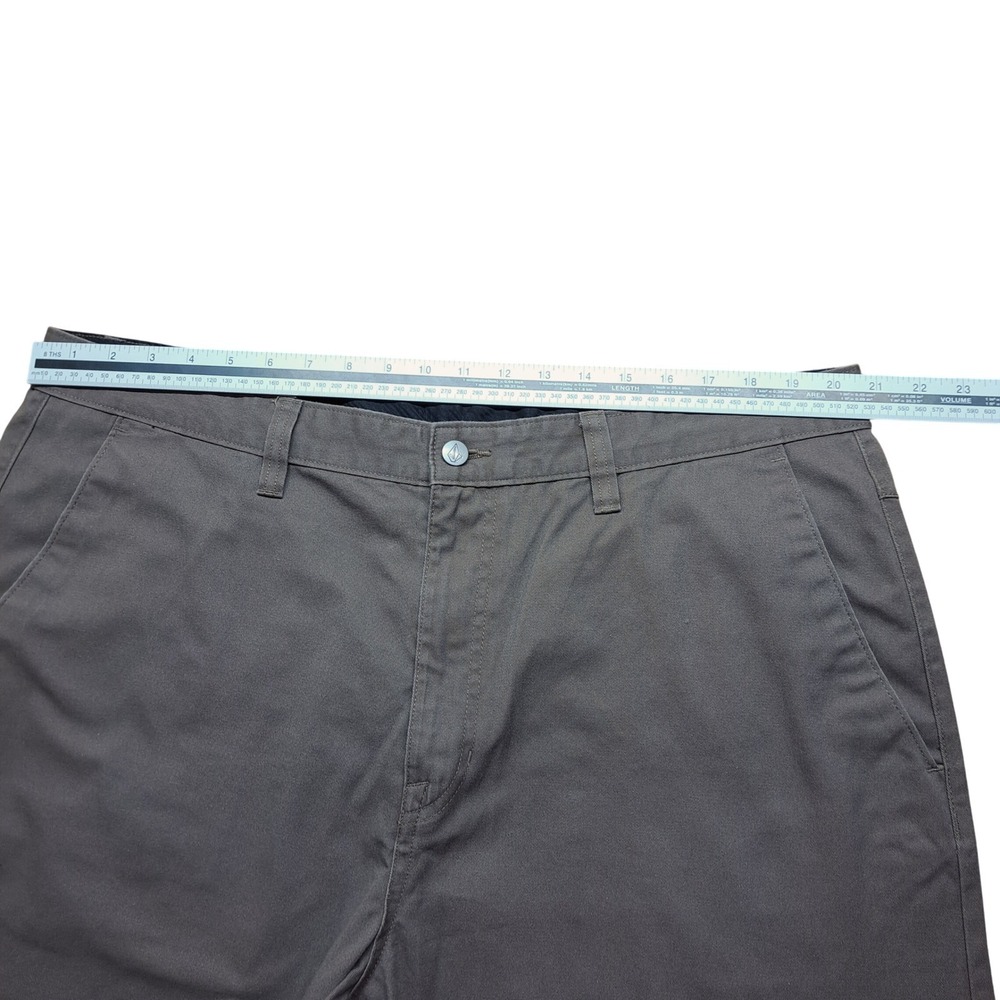 Volcom Chino Shorts Mens 40 Grey Excellent Modern Stretch Skate Casual - Picture 4 of 11